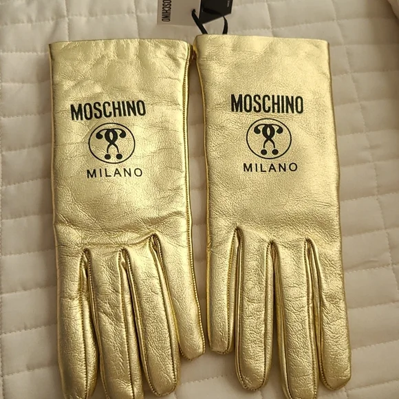 Moschino Leather Gloves - Picture 1 of 3